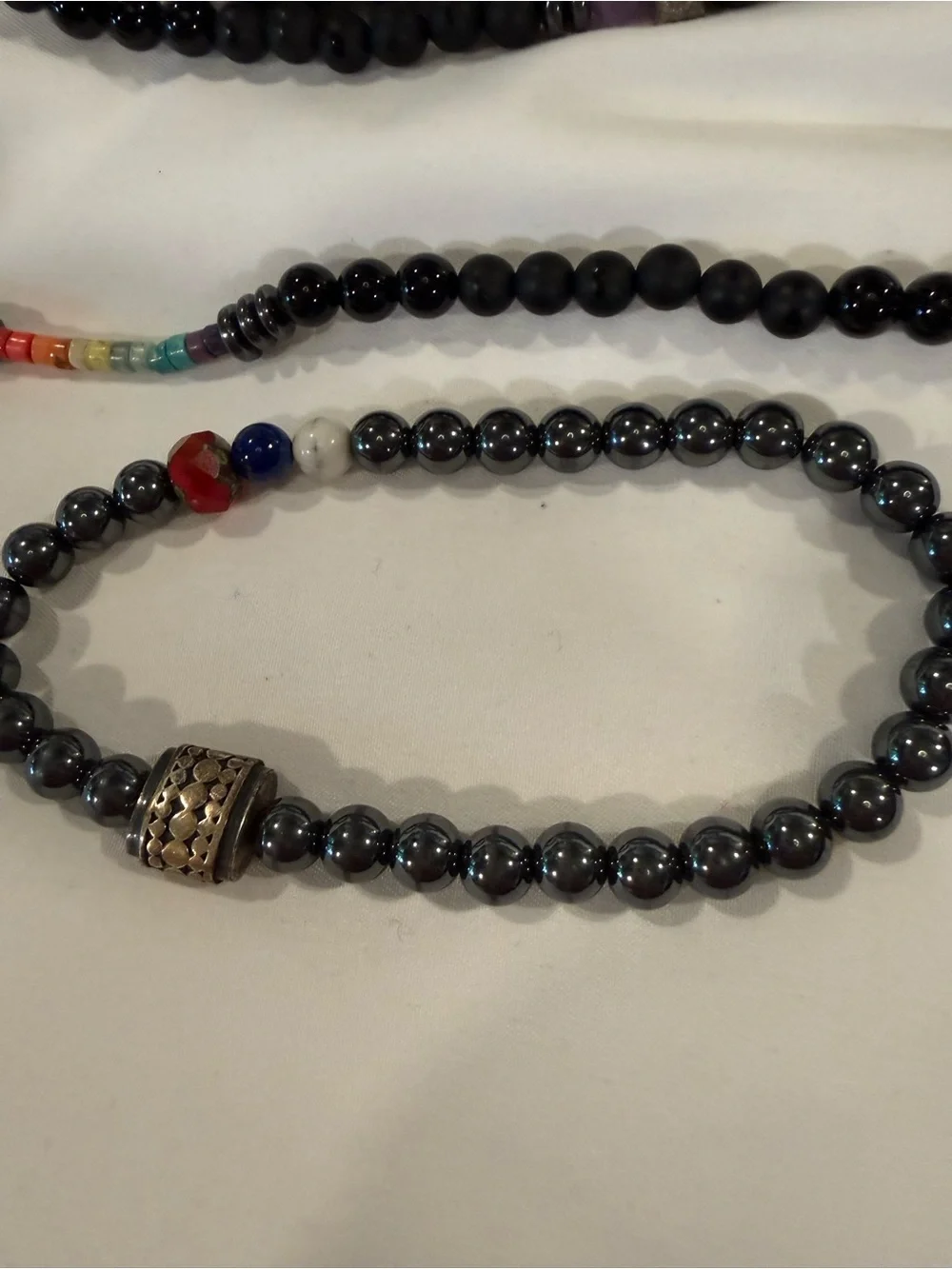 Men’s Luxury Artisan Beaded Bracelet Bundle | Hematite • Sterling Silver • Stone
